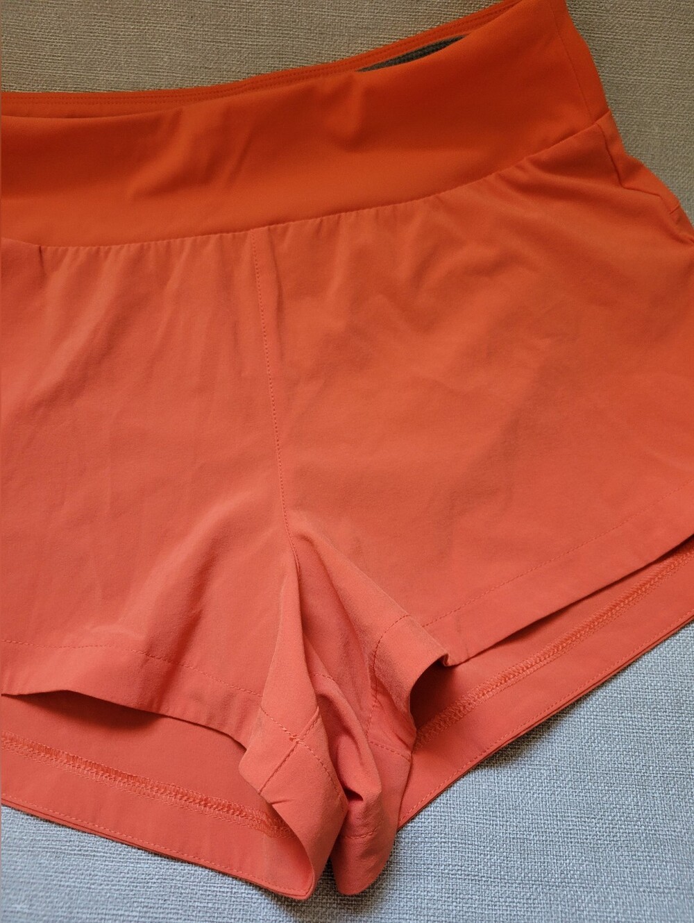 Free Fly Women Sm Bamboo Lined Active Breeze Short 3” Tigerlily Orange Running - Picture 6 of 16